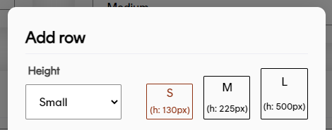 Add Row height